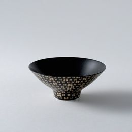 豆付茶碗　ロゴ小　黒 × 金 / Mametsuki-Chawan Logo-shou Black × Pure gold