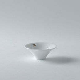 すい盃　白磁 × 金ワンポイント / Sui-Sakazuki White porcelain × Gold one point
